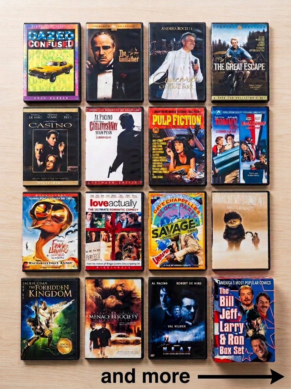 Huge DVD Movie Lot Box Set Blu-ray Pulp Fiction Godfather Sons of Anarchy Action